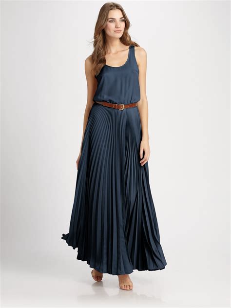 michael kors blue maxi dress|michael kors long summer dresses.